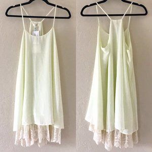 UMGEE Double Layer Lace Trim Tunic Size M